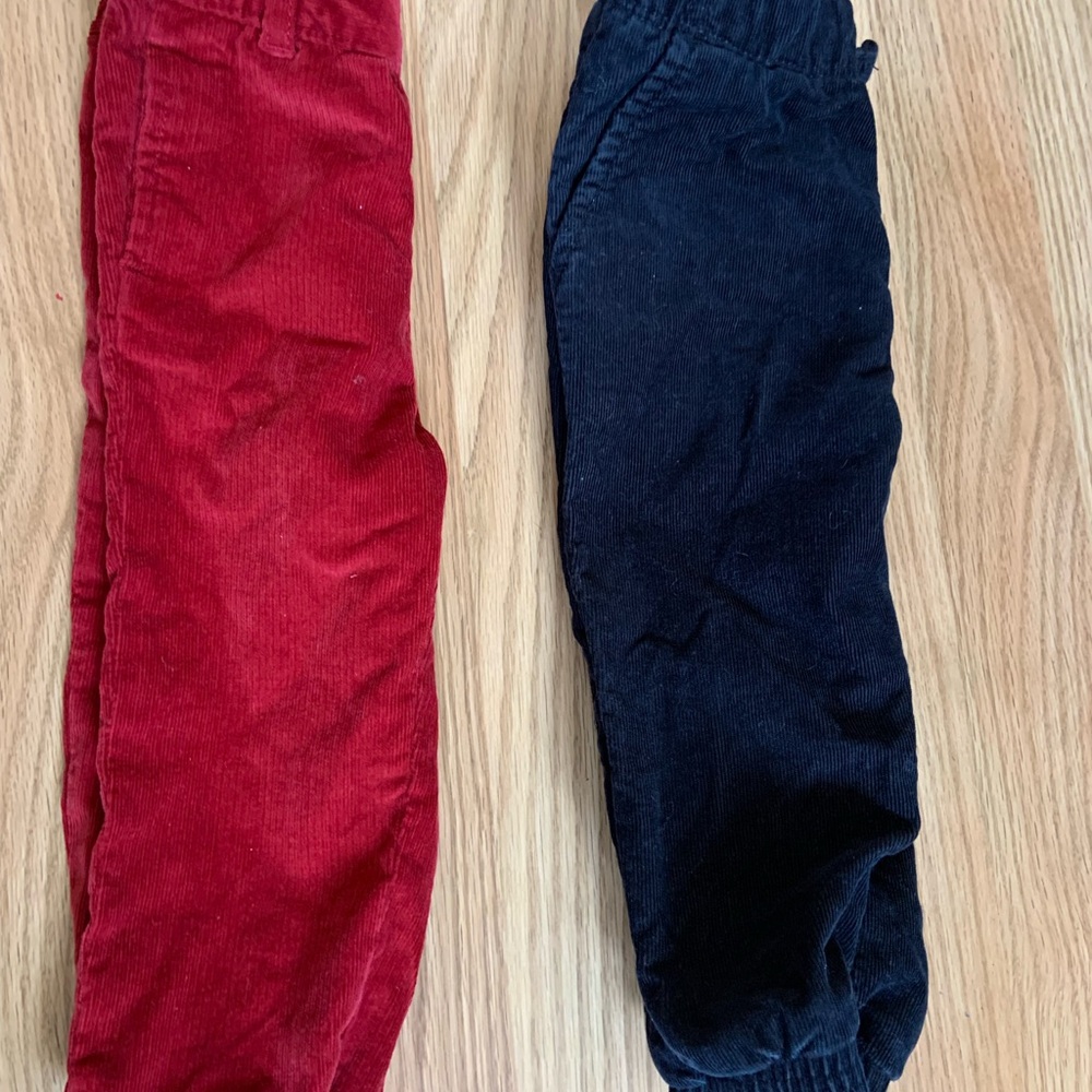 Edgehill Collection Red and Black Corduroy Joggers